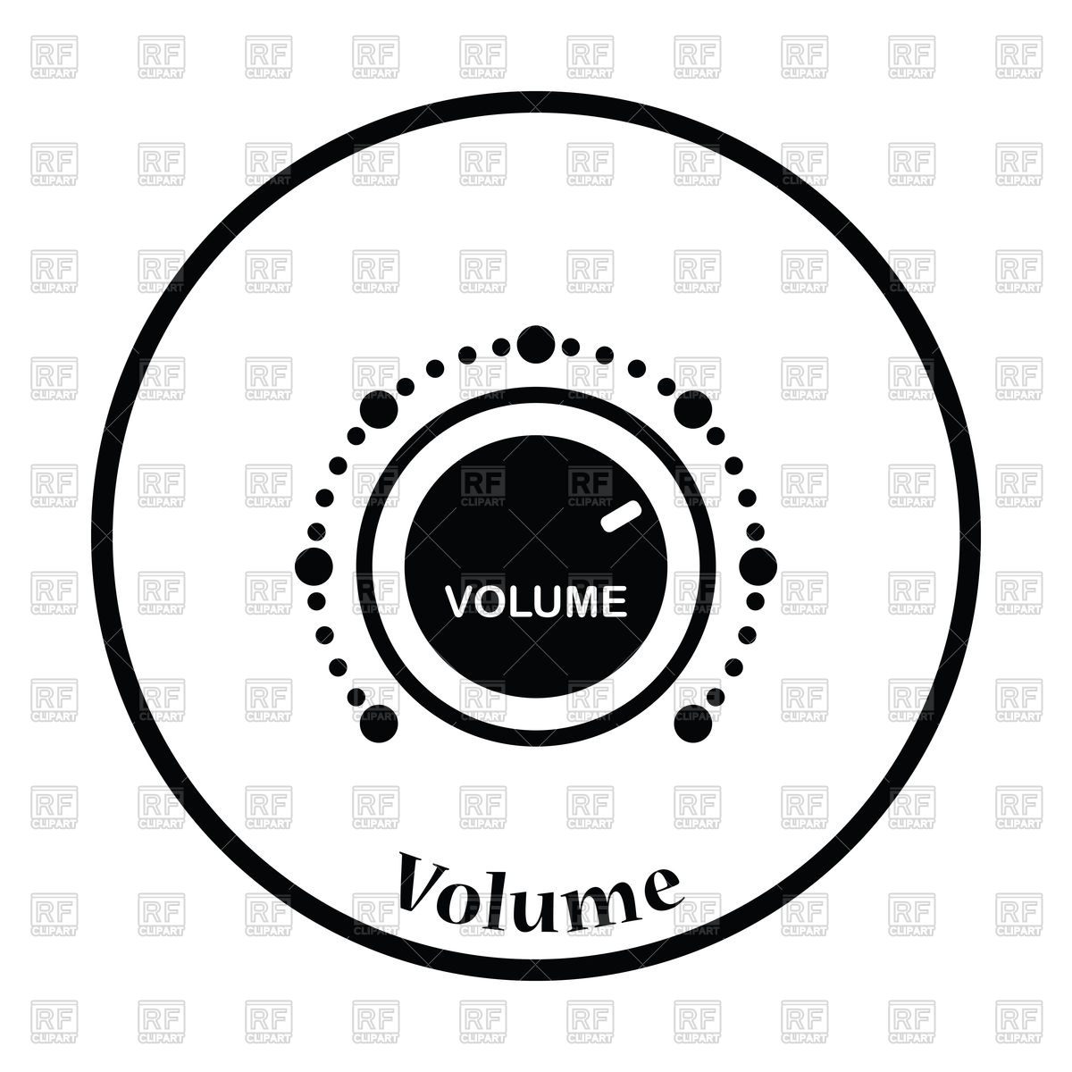 1200x1200 Thin Circle Design Of Volume Control Icon Vector Image