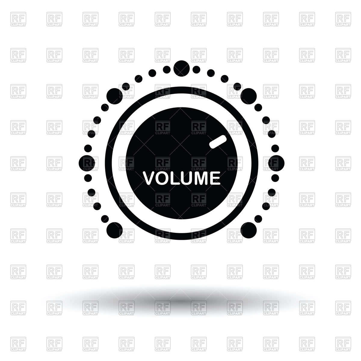 1200x1200 Volume Control Icon On White Background With Shadow Vector Image