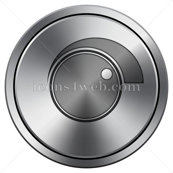 600x600 Volume Control Icon Round Icon Imitating Metal