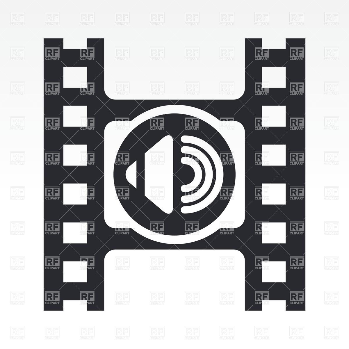 1200x1200 Sound Volume Control Icon And Film Vector Image Of Icons