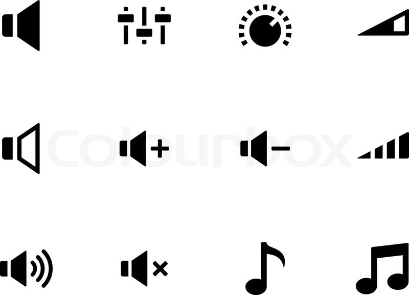 800x577 Speaker Icons On White Background Stock Vector Colourbox