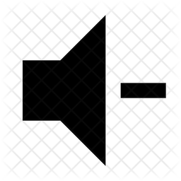 256x256 Volume Down Icon Of Glyph Style