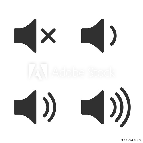 500x500 Volume Icon Set Speakers With Different Sound Levels
