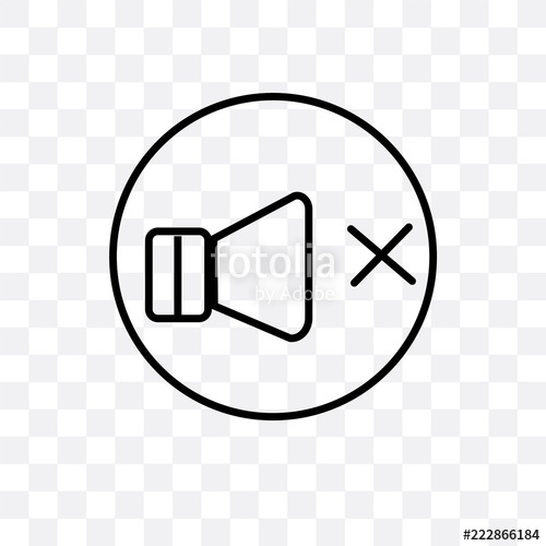 500x500 Volume Off Speaker Icon Isolated On Transparent Background Simple