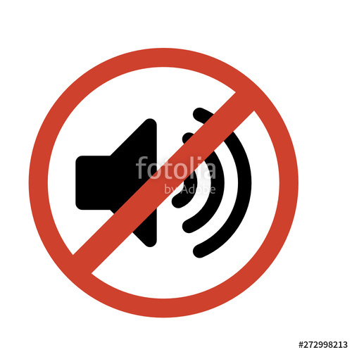 500x500 Do Not Make A Loud Noise No Speaker No Sound Icon Volume Off