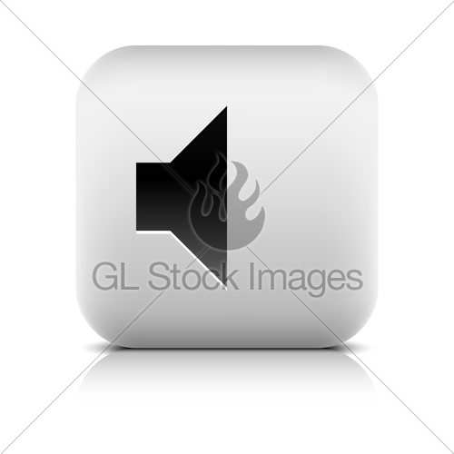 500x500 Media Player Icon With Volume Mute Sign Gl Stock Images