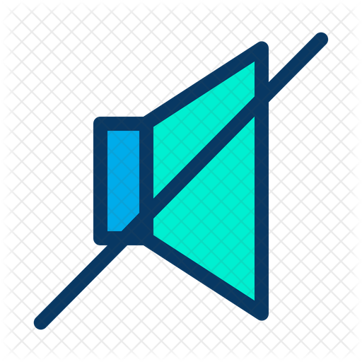 512x512 Volume Mute Icon Of Colored Outline Style
