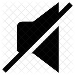 256x256 Volume Mute Icon Of Glyph Style