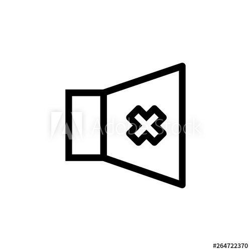 500x500 Volume Mute Icon Vector Volume Mute Vector Design Sign Design