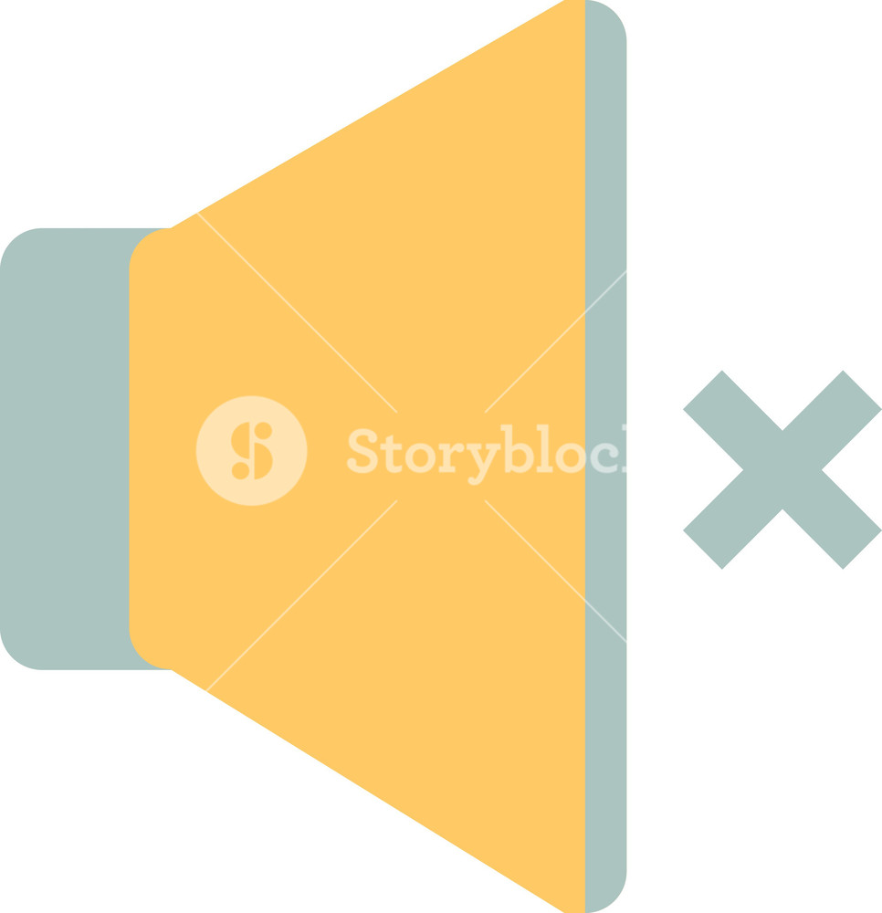 966x1000 Funky Volume Mute Icon Royalty Free Stock Image