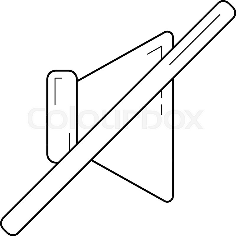 800x800 Volume Off Vector Line Icon Isolated Stock Vector Colourbox