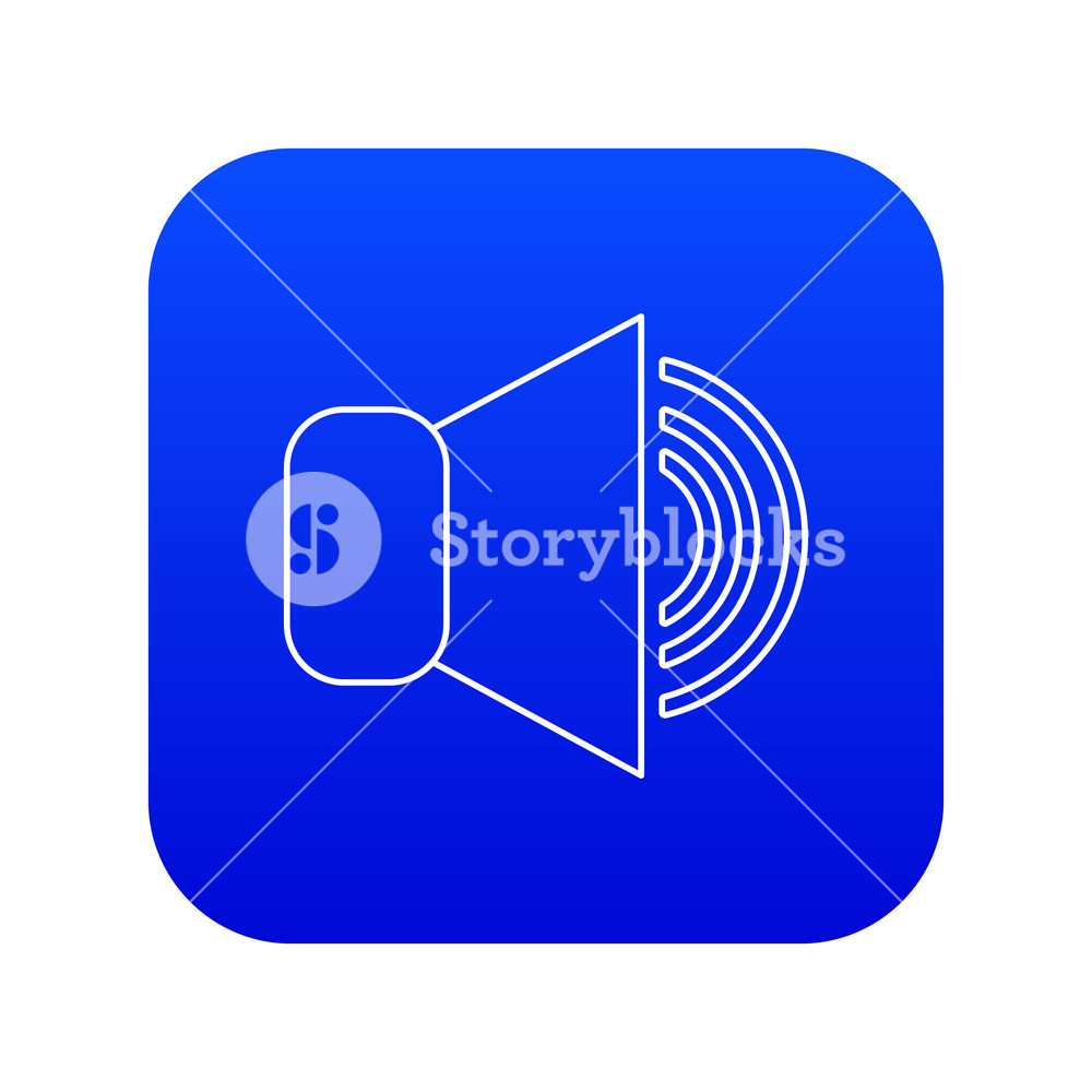 1000x1000 Volume Up Icon Blue Vector Isolated On White Background Royalty