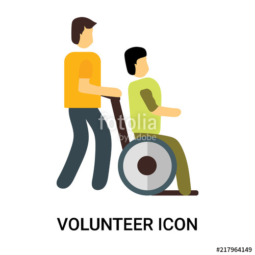 500x500 Volunteer Icon Isolated On White Background Simple And Editable