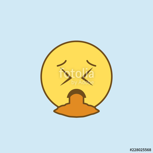Vomit Colored Line Icon Simple Yellow And Brown Element 500x500 Vomit Colored Line Icon Simple Yellow And Brown Element