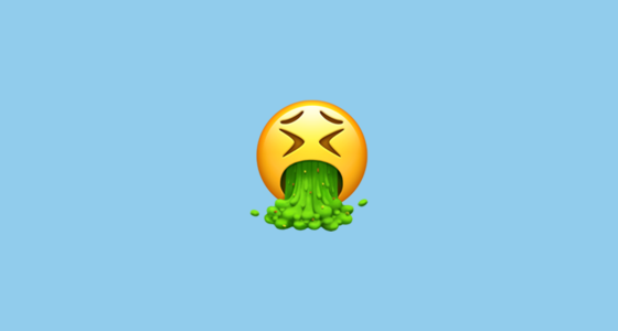 Face With Open Mouth Vomiting Emoji 560x300 Face With Open Mouth Vomiting Emoji