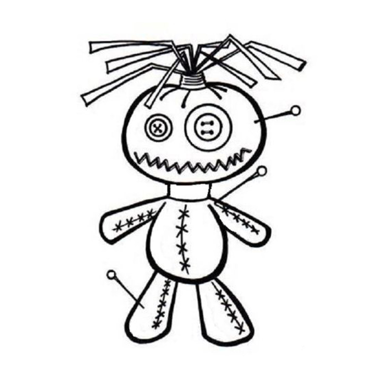 800x800 Cute Voodoo Doll Car Stickers Vinyl Decals Cartoon Car