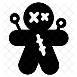256x256 Voodoo Doll Icon Of Glyph Style
