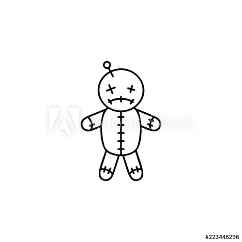 500x500 Voodoo Doll Icon Simple Outline Vector Of Halloween For Ui And Ux
