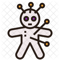 256x256 Voodoo Doll Icon Of Colored Outline Style