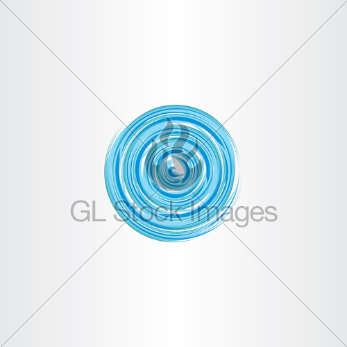 500x500 Water Vortex Spiral Circle Icon Vector Gl Stock Images