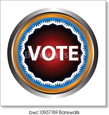 362x382 Vote Icon, Art Print Barewalls Posters Prints