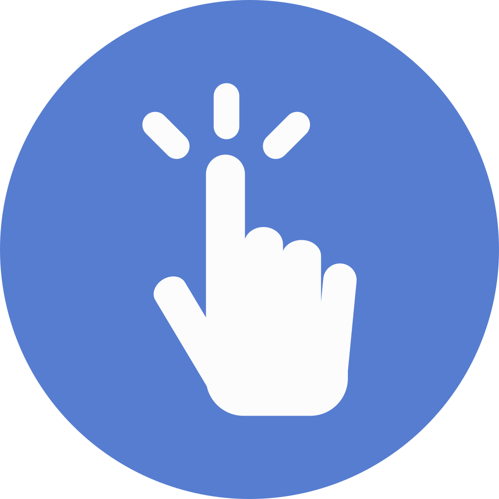 1024x1024 Election Polling Finger Icon Circle Blue Election Iconset Icon