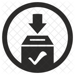 256x256 Right Vote Icon Of Glyph Style