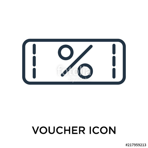 500x500 Voucher Icon Isolated On White Background Simple And Editable