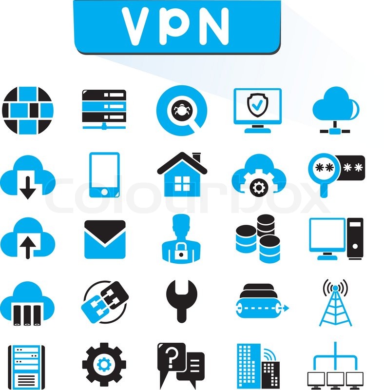 788x800 Vpn Icons, Virtual Private Network Stock Vector Colourbox