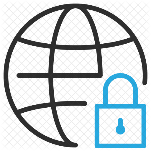 Secure Network Icon Of Line Style 512x512 Secure Network Icon Of Line Style