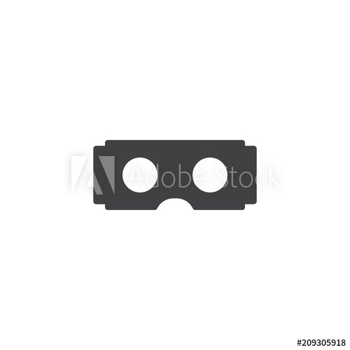 500x500 Vr Glasses Vector Icon Filled Flat Sign For Mobile Concept