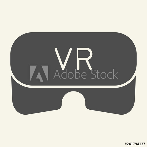 500x500 Virtual Reality Helmet Solid Icon Vr Glasses Vector Illustration