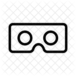 256x256 Vr Glasses Icon Of Line Style
