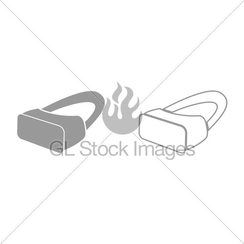 500x500 Vr Glasses It Is Black Icon Gl Stock Images