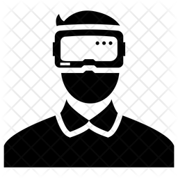 256x256 Vr Goggles Icon Of Glyph Style