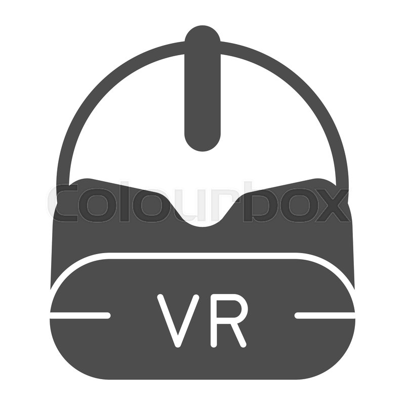800x800 Vr Headset Glasses Solid Icon Vr Mask Stock Vector Colourbox