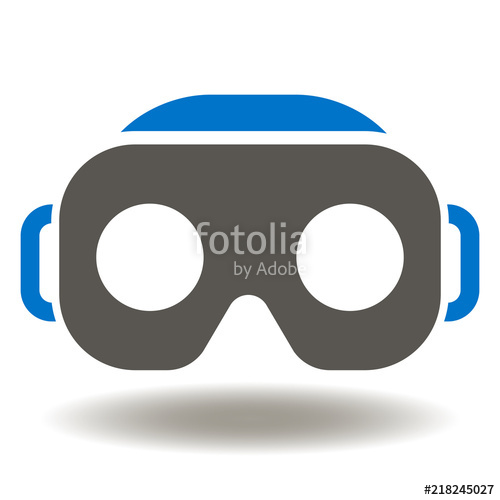 500x500 Virtual Reality Headset Icon Vector Vr Helmet Illustration