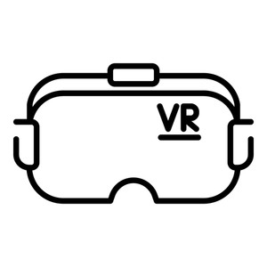 300x300 Vr Goggles Icon Outline Vr Goggles Vector Icon For Web Design