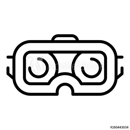 500x500 Smartphone Vr Goggles Icon Outline Smartphone Vr Goggles Vector
