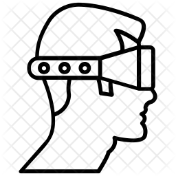 256x256 Vr Headset Icon Of Line Style