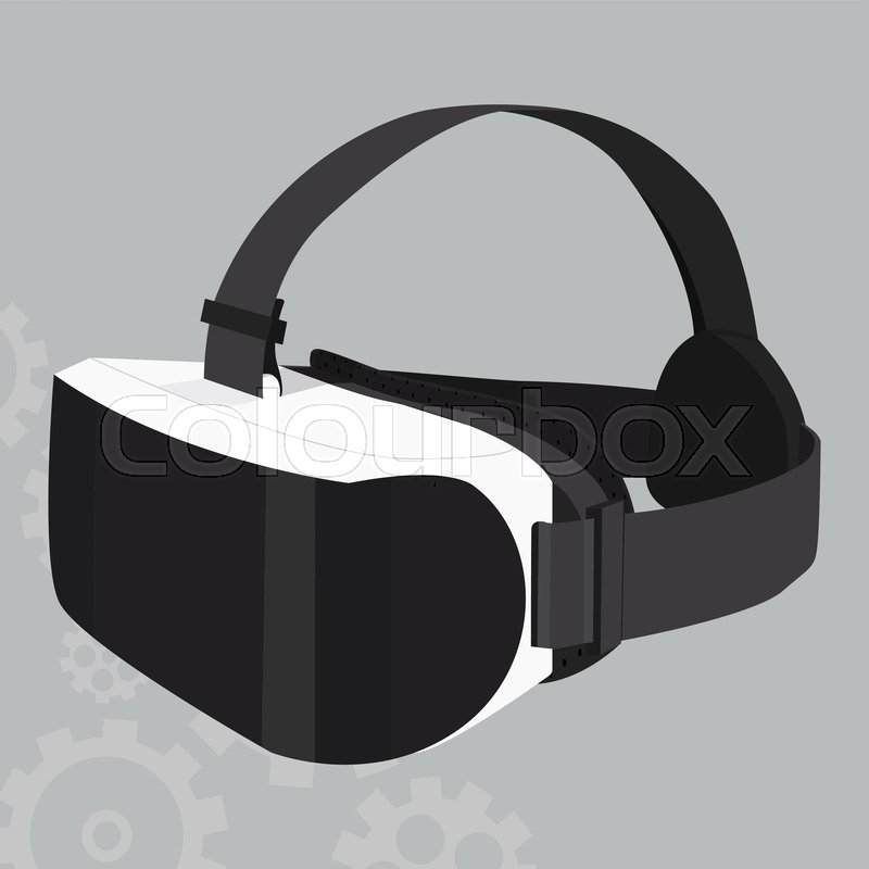 800x800 Vr Headset Vector Icon On A Grey Stock Vector Colourbox