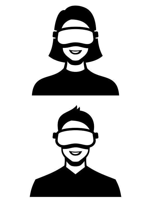 580x772 Virtual Reality Headset Icon Set