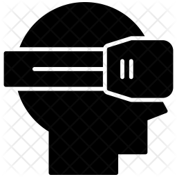 256x256 Vr Headset Icon Of Glyph Style