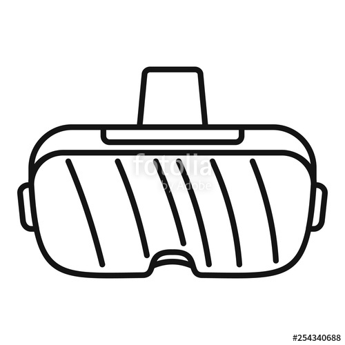 500x500 Vr Headset Icon Outline Vr Headset Vector Icon For Web Design
