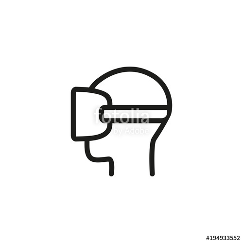 500x500 Person In Vr Headset Icon Stock Image And Royalty Free Vector