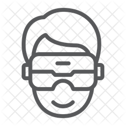 256x256 Vr Icon Of Line Style