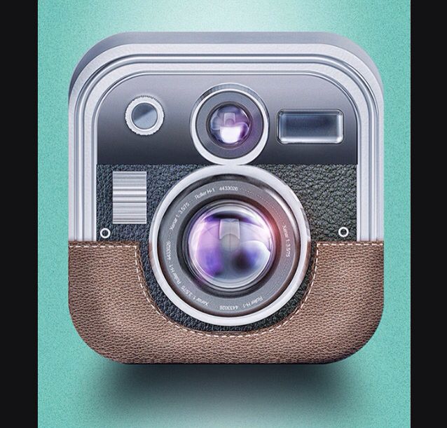 638x611 Ios Icon Design Vintage Photo Camera Max Modelling, Vray