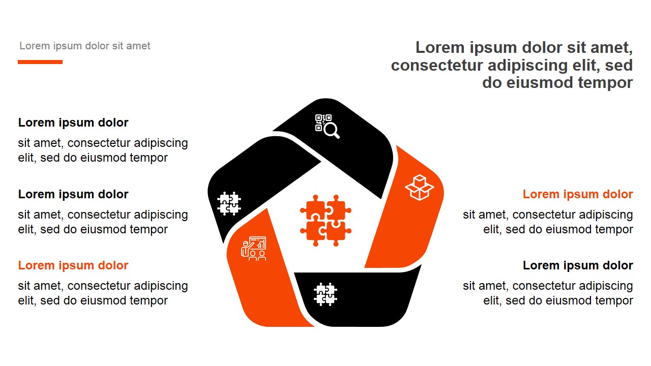 Icon Pentagon Infographic 1280x720 Icon Pentagon Infographic