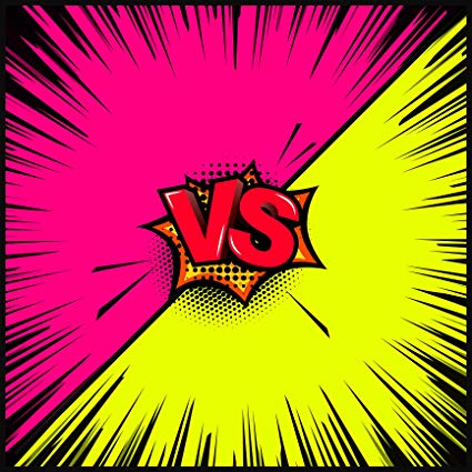 Cool Pink Vs Versus Yellow Comic Cartoon Icon Vinyl 425x425 Cool Pink Vs Versus Yellow Comic Cartoon Icon Vinyl
