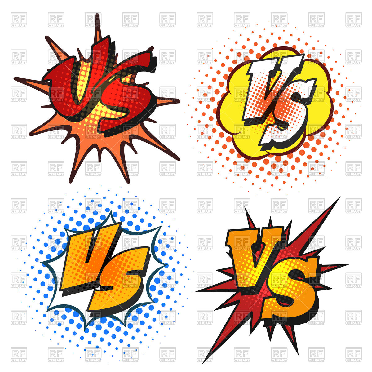 Versus Letters Or Vs Icons In Cartoon Grunge Style Vector Image 1200x1200 Versus Letters Or Vs Icons In Cartoon Grunge Style Vector Image